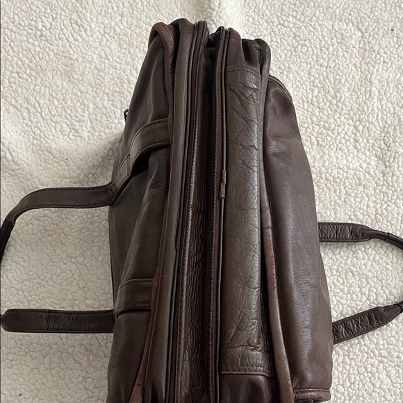 Dark Brown Leather Men's Work Bag, Computer Bag - Picture 7 of 11